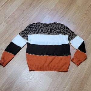 Multi color sweater large